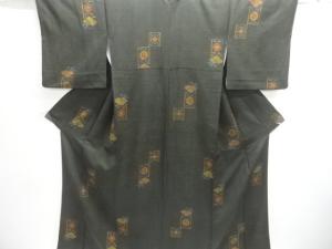 椿・菊模様小紋着物